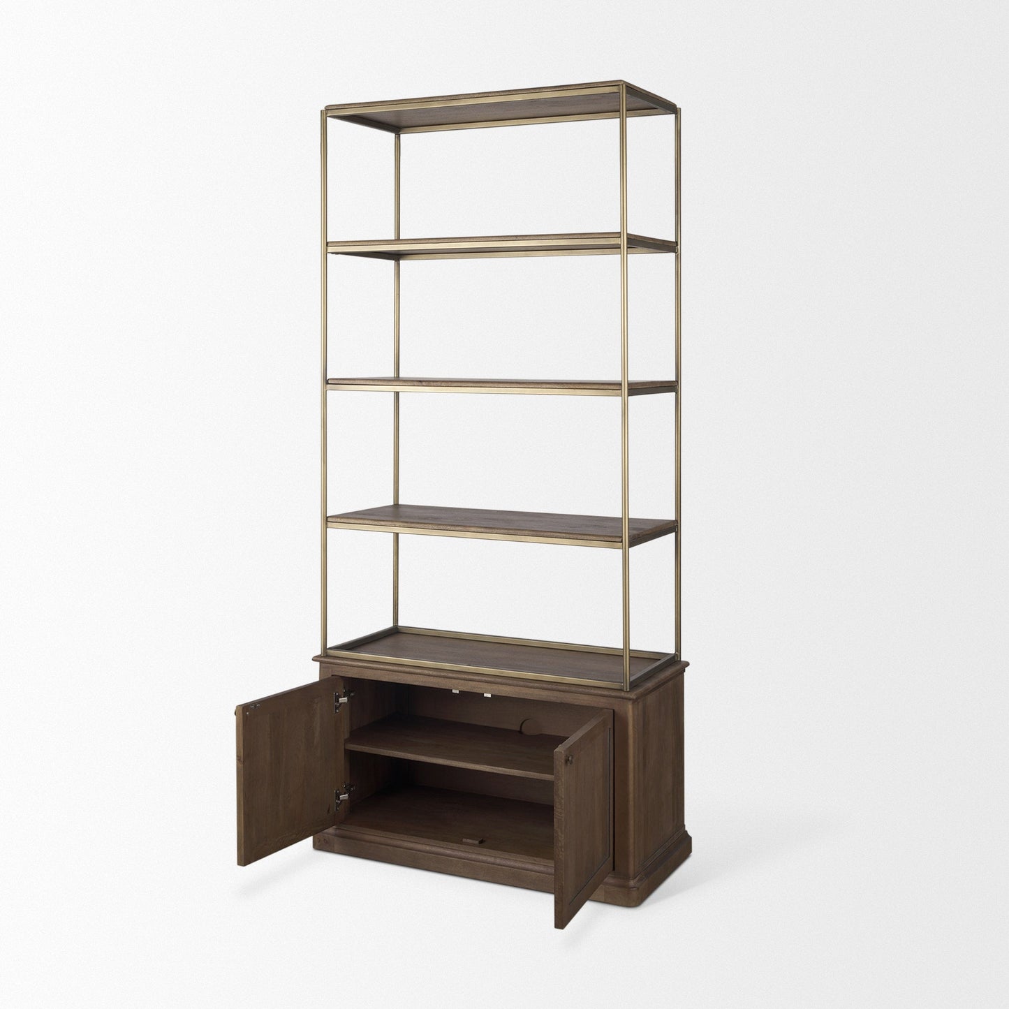 Mercana Braxton Metalic Gold Frame Shelving Unit