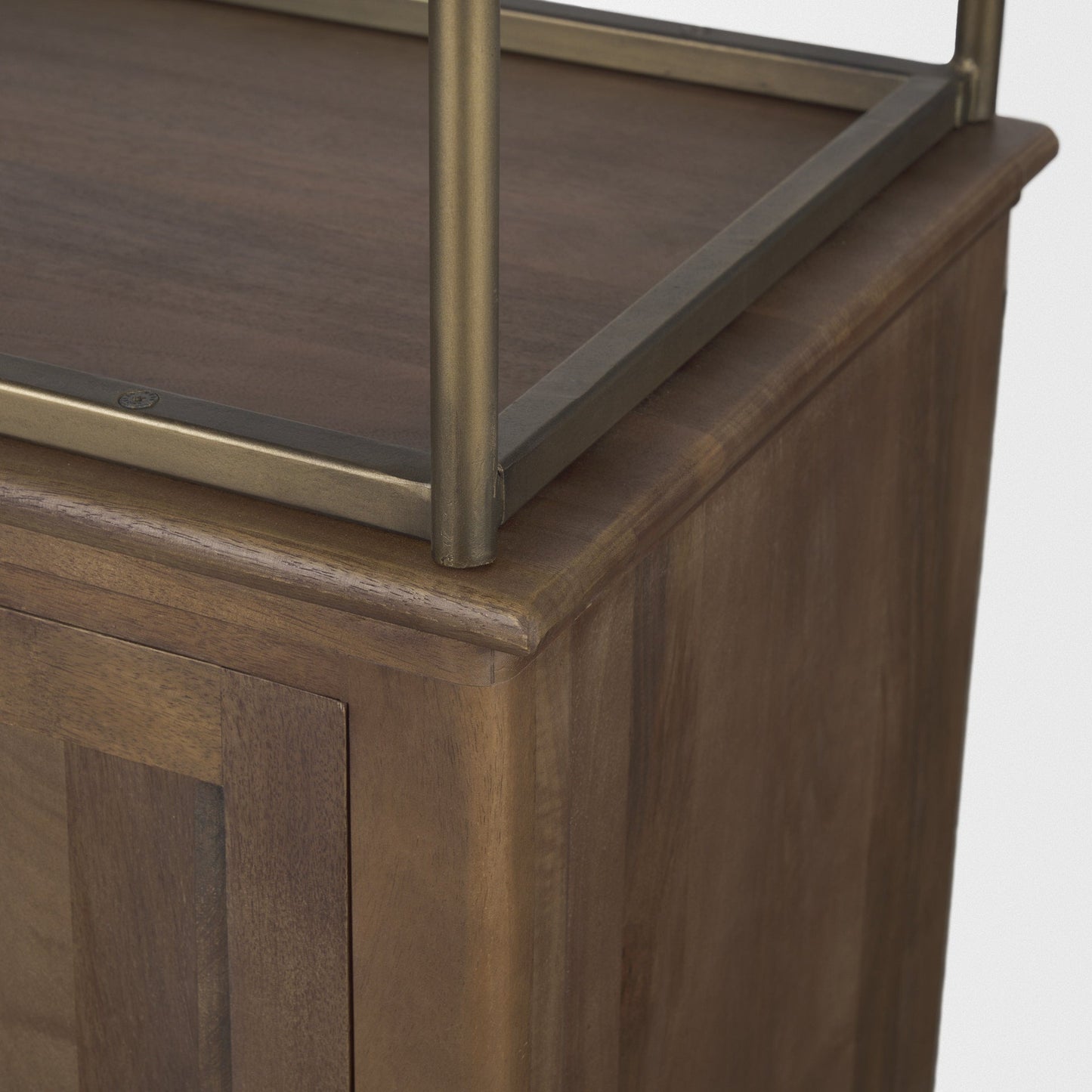 Mercana Braxton Metalic Gold Frame Shelving Unit