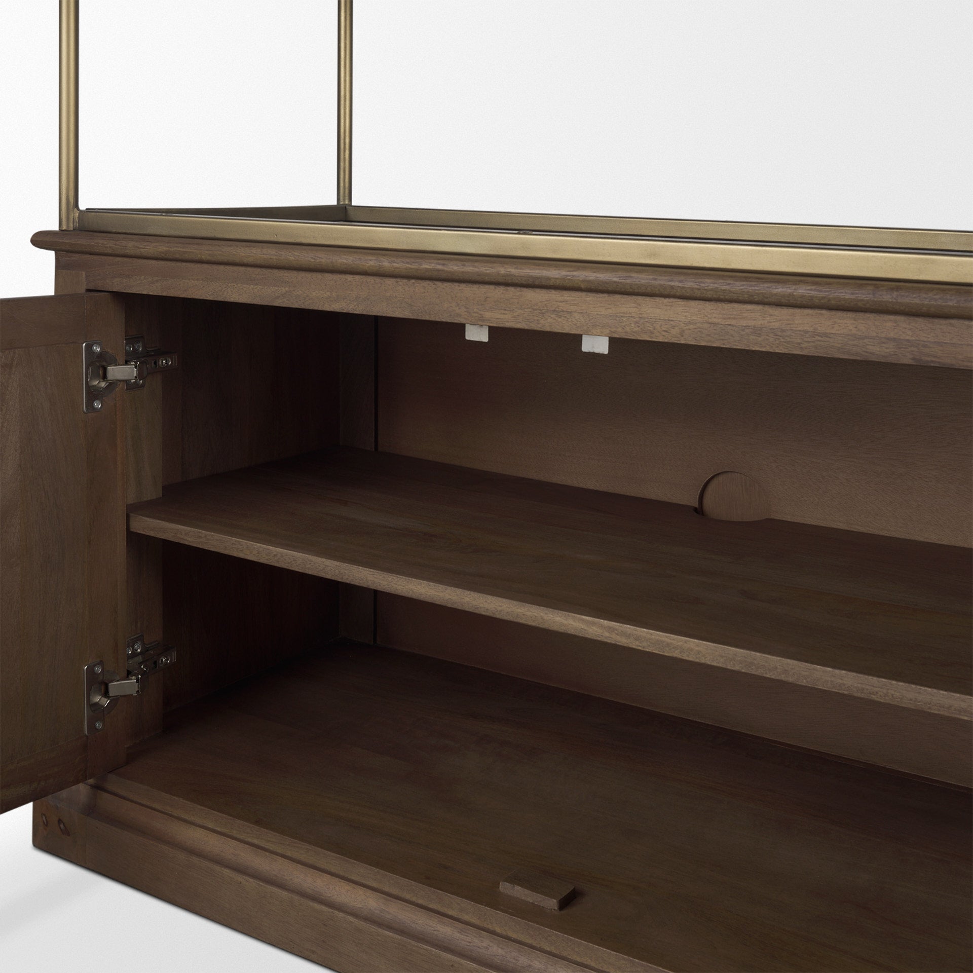 Mercana Braxton Metalic Gold Frame Shelving Unit