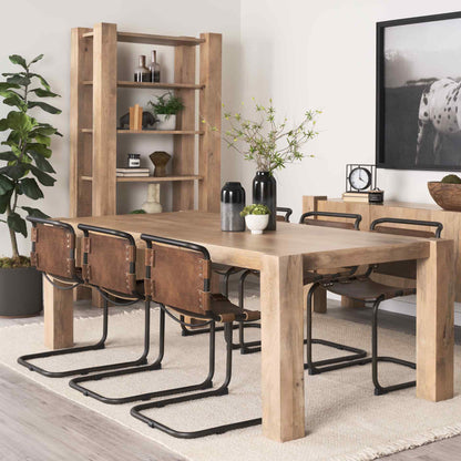 Mercana Berbick Leather Armless Dining Chair (Set of 2)