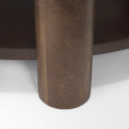 Mercana Jovia Cappuccino Marble Top Round Coffee Table