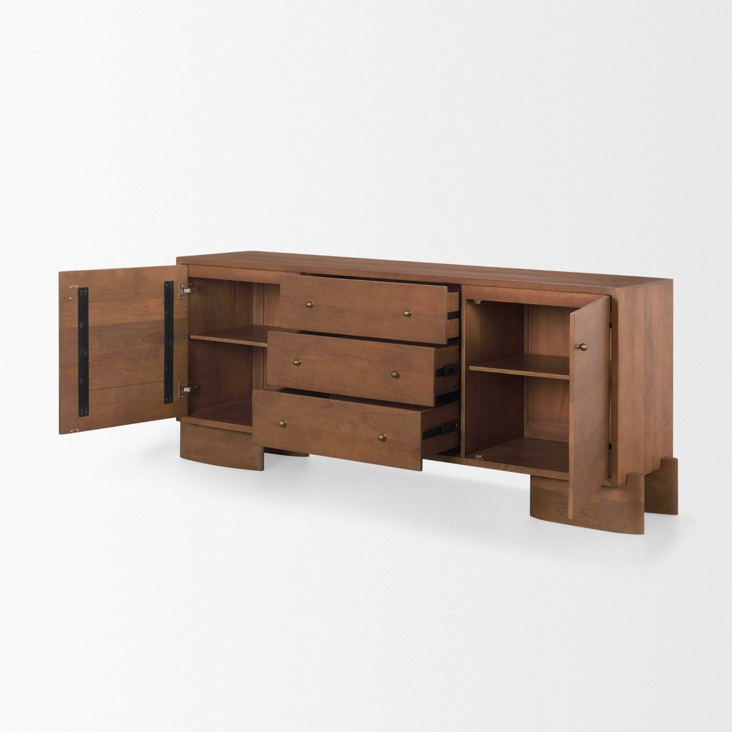 Mercana Jonan Three Drawers Wood Sideboard