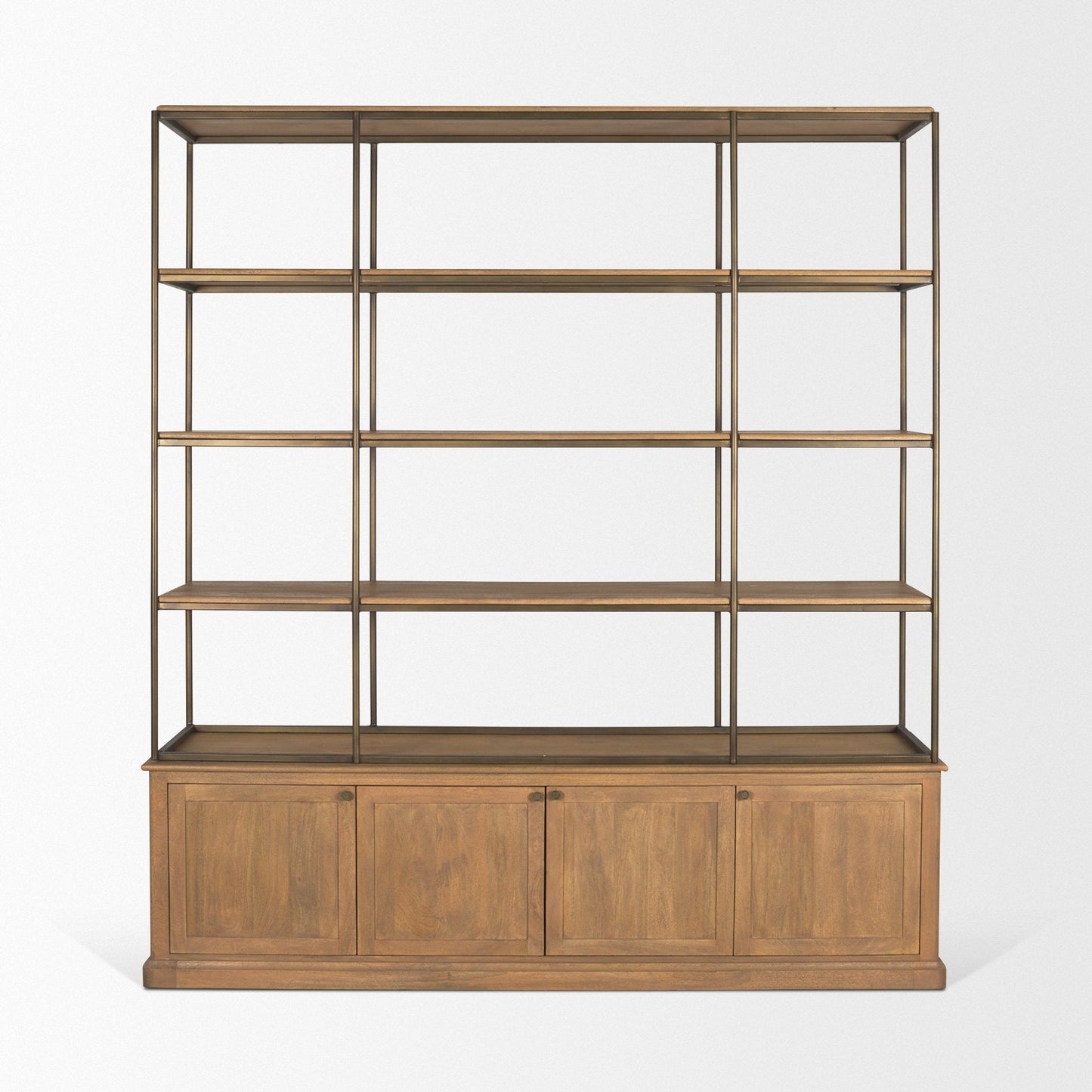 Mercana Braxton Light Brown Wood Shelving Unit