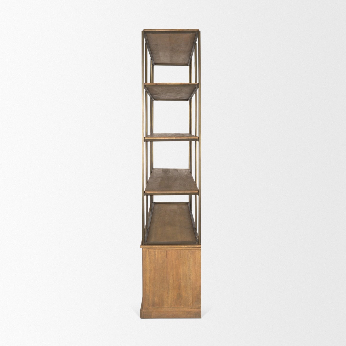 Mercana Braxton Light Brown Wood Shelving Unit
