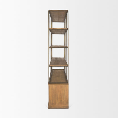 Mercana Braxton Light Brown Wood Shelving Unit