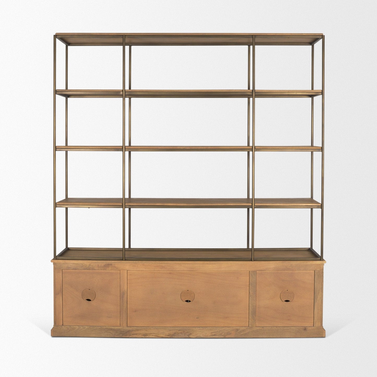 Mercana Braxton Light Brown Wood Shelving Unit