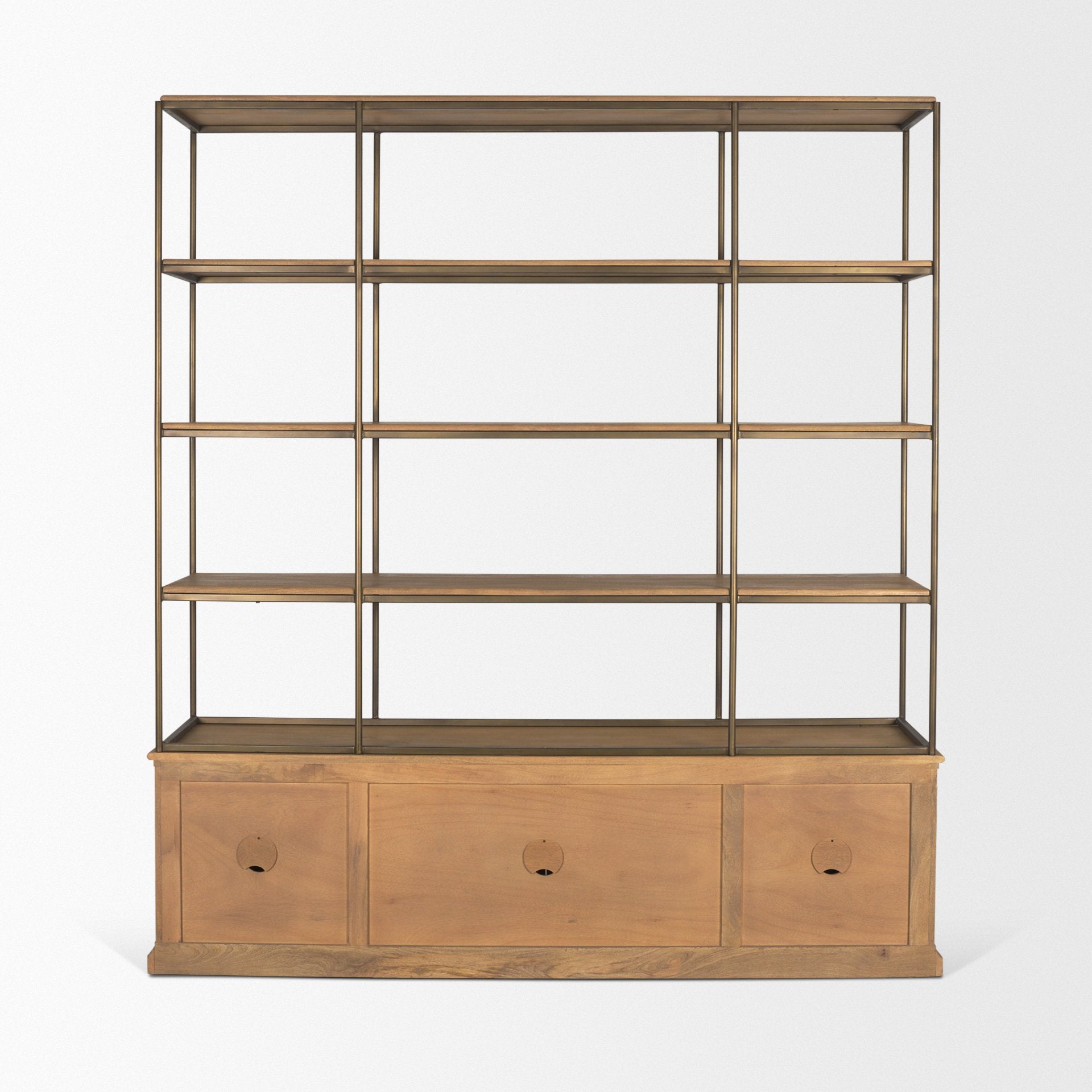 Mercana Braxton Light Brown Wood Shelving Unit