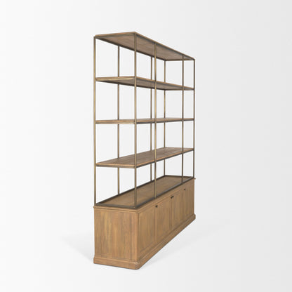 Mercana Braxton Light Brown Wood Shelving Unit