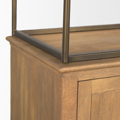 Mercana Braxton Light Brown Wood Shelving Unit