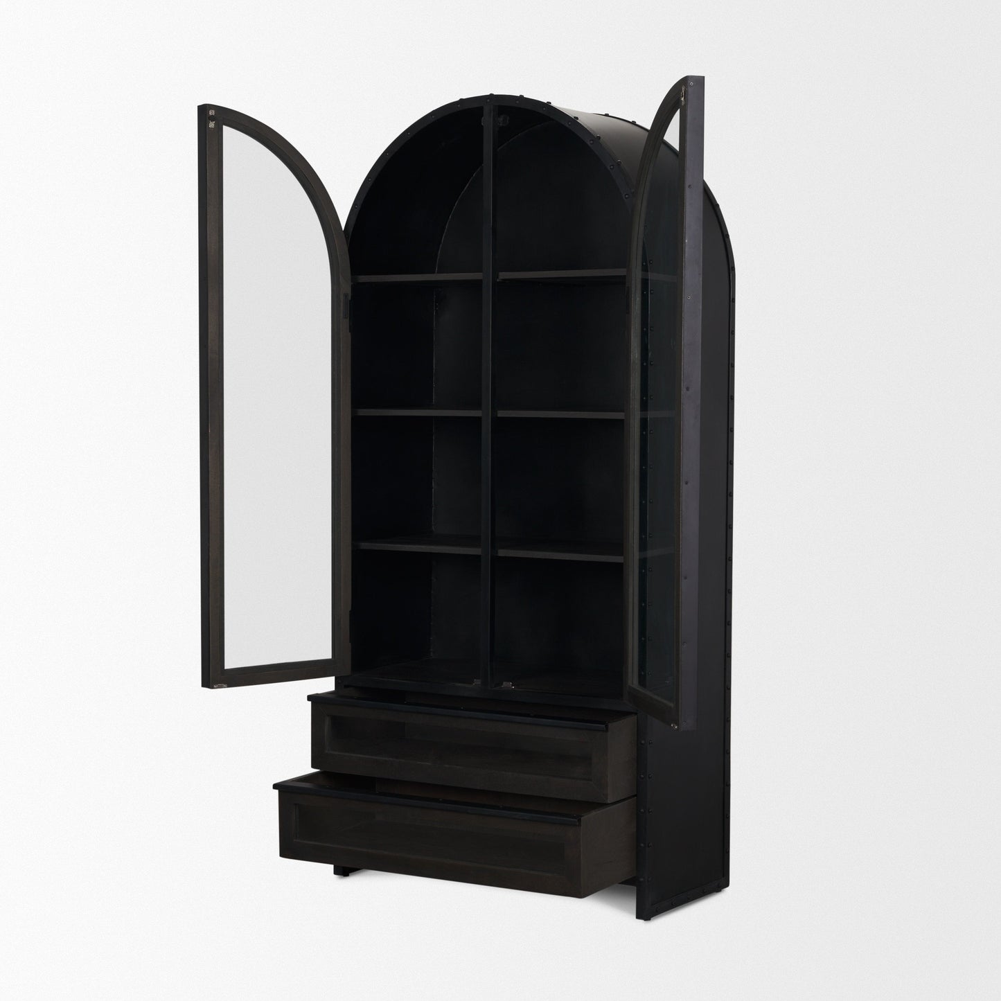 Gehry Wooden Dark Brown Bookcase