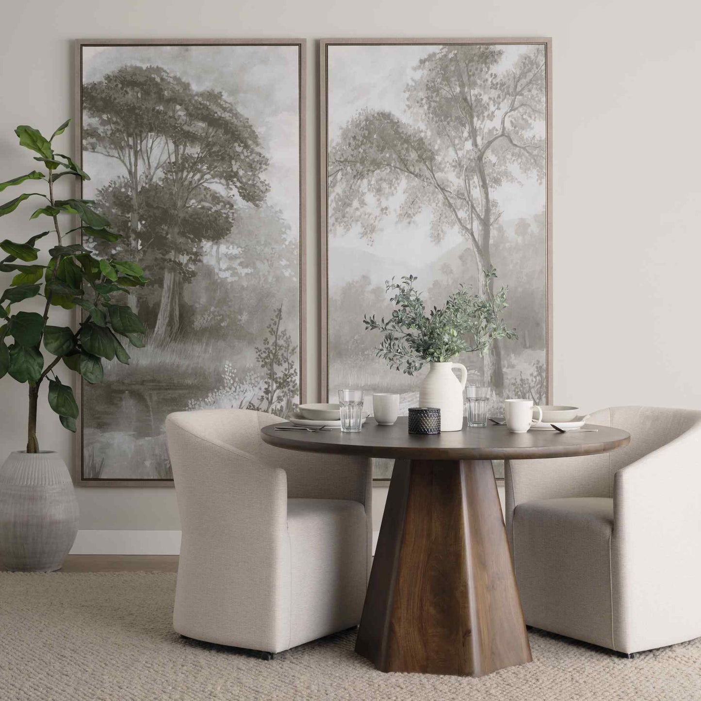 Jovani Wooden Round Dining Table