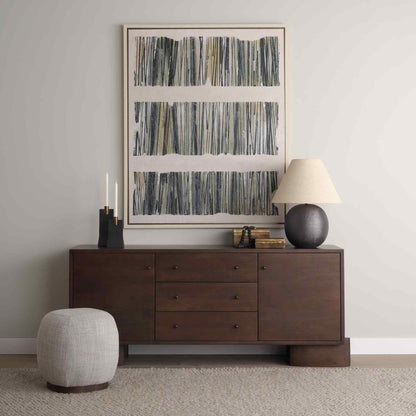 Mercana Jonan Three Drawers Wood Sideboard