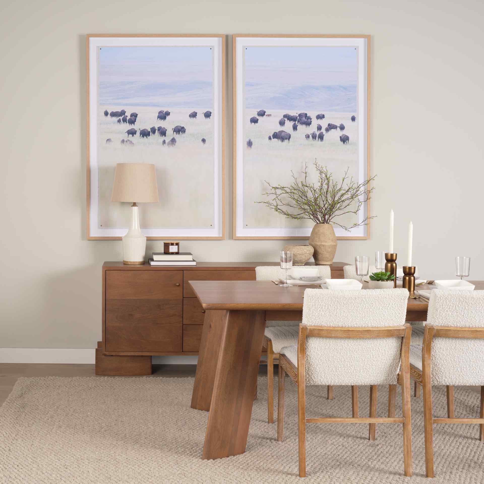 Mercana Jonan Wooden Rectangular Dining Table