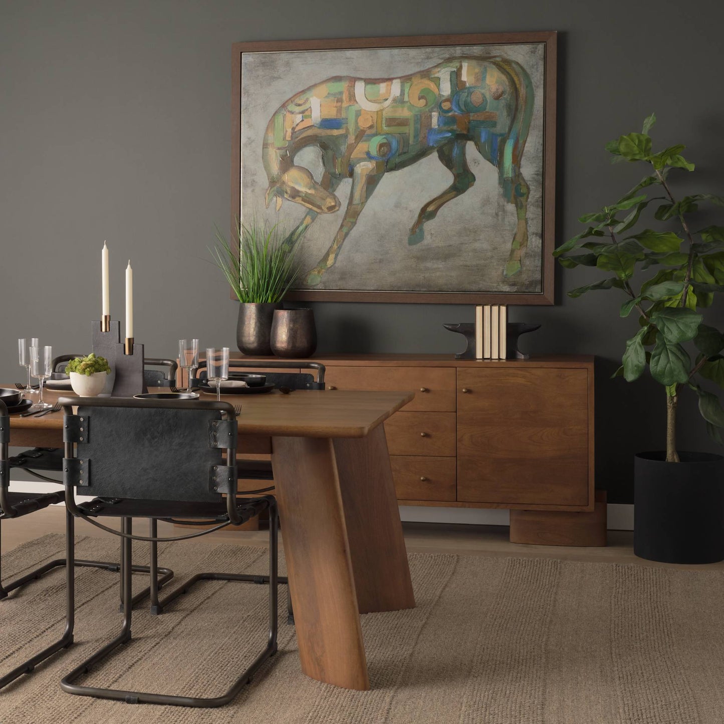 Mercana Jonan Wooden Rectangular Dining Table