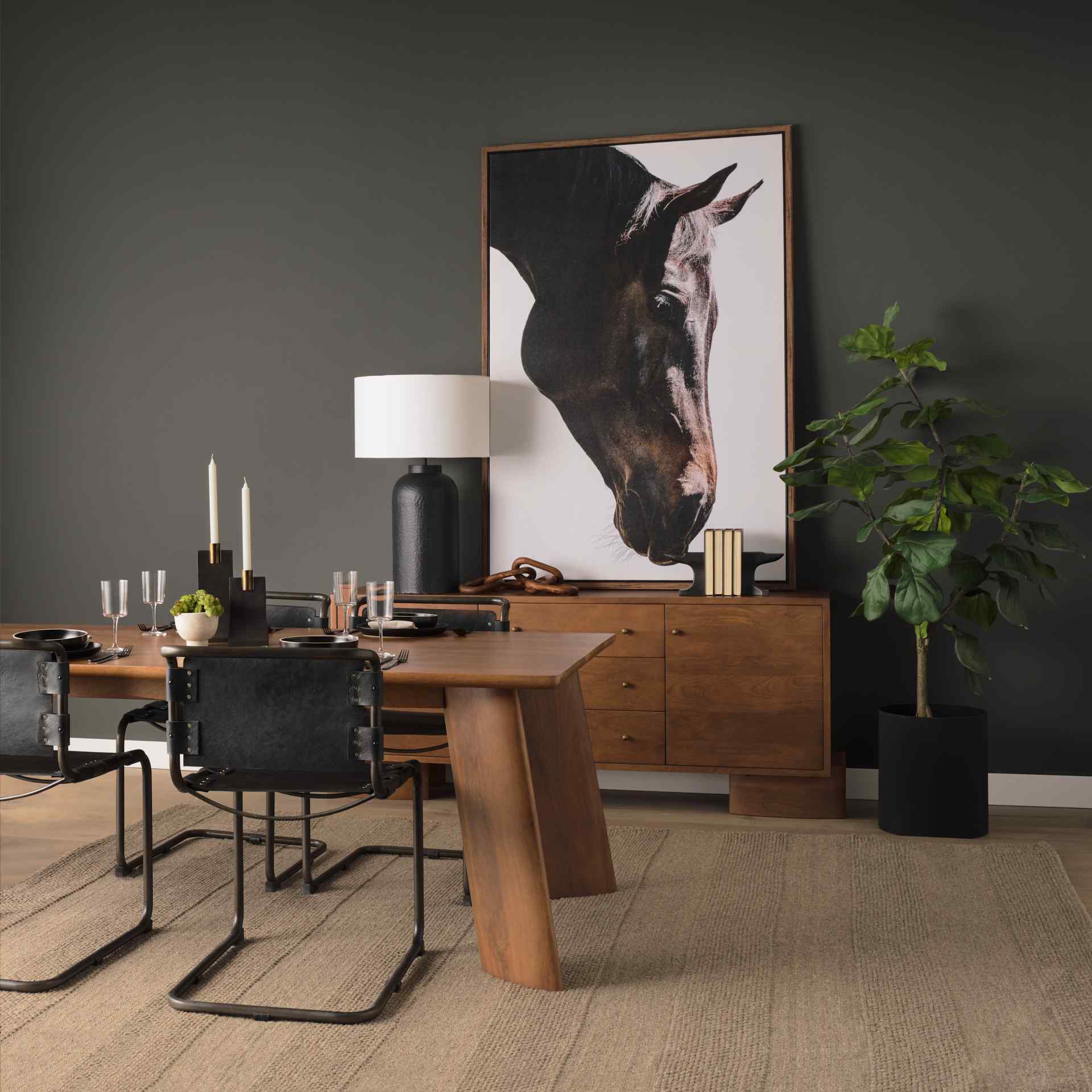 Mercana Berbick Leather Armless Dining Chair (Set of 2)