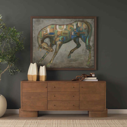 Mercana Jonan Three Drawers Wood Sideboard