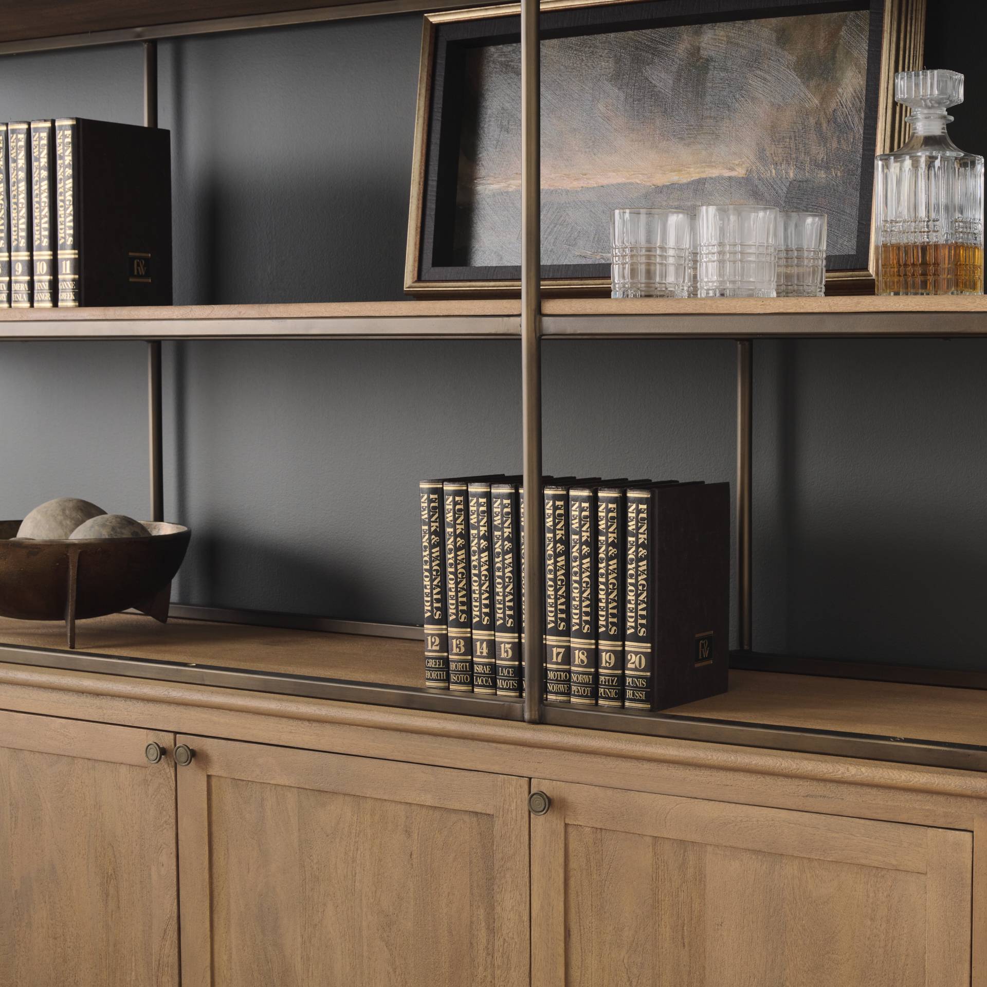 Mercana Braxton Light Brown Wood Shelving Unit