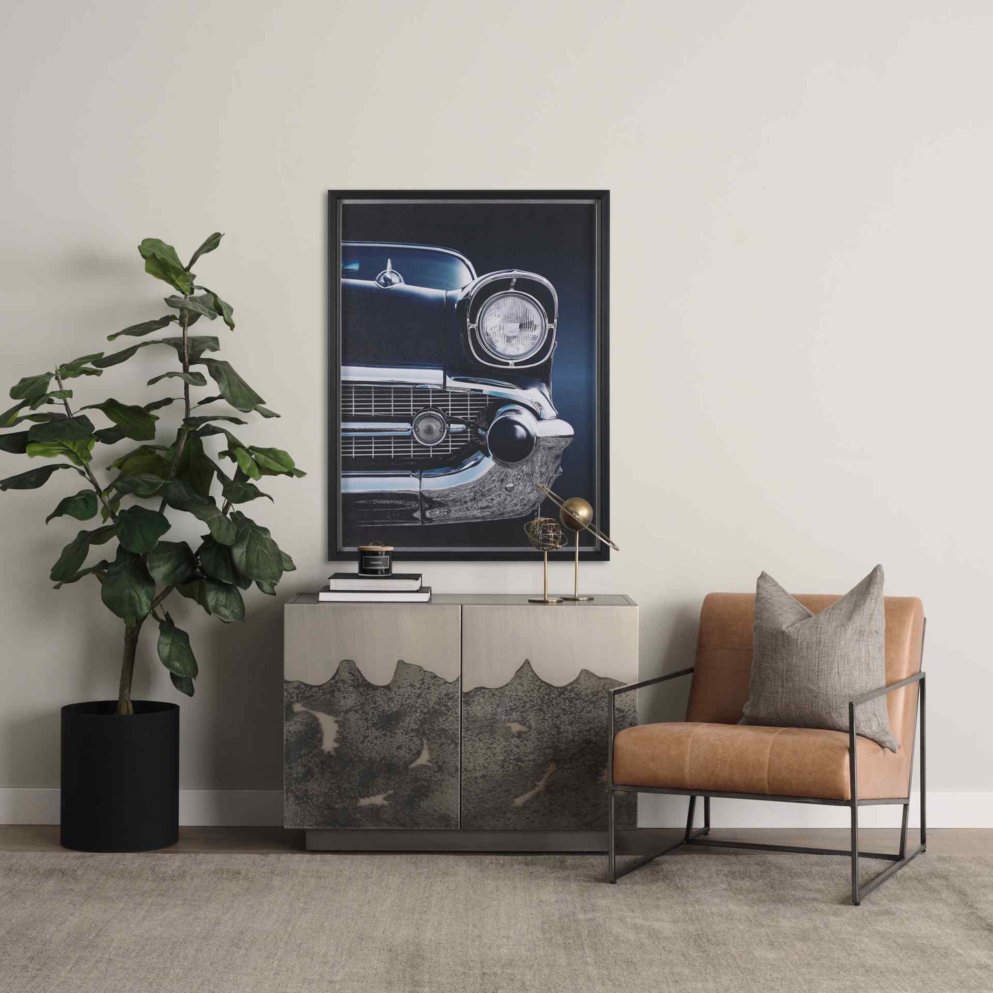 Roxdale Acid Wash Iron Accent Cabinet