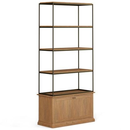 Mercana Braxton Light Brown Wood Shelving Unit
