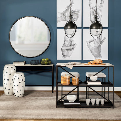Mercana Frodo White Fabric Bar Stool