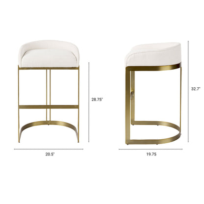 Hollyfield Fabric Low-Back Barstool