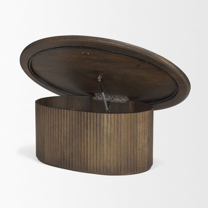 Mercana Terra Fluted Wood Coffee Table