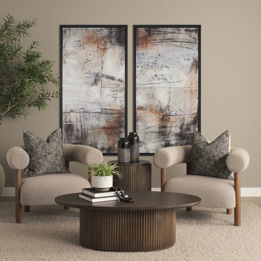 Mercana Terra Fluted Wood Coffee Table