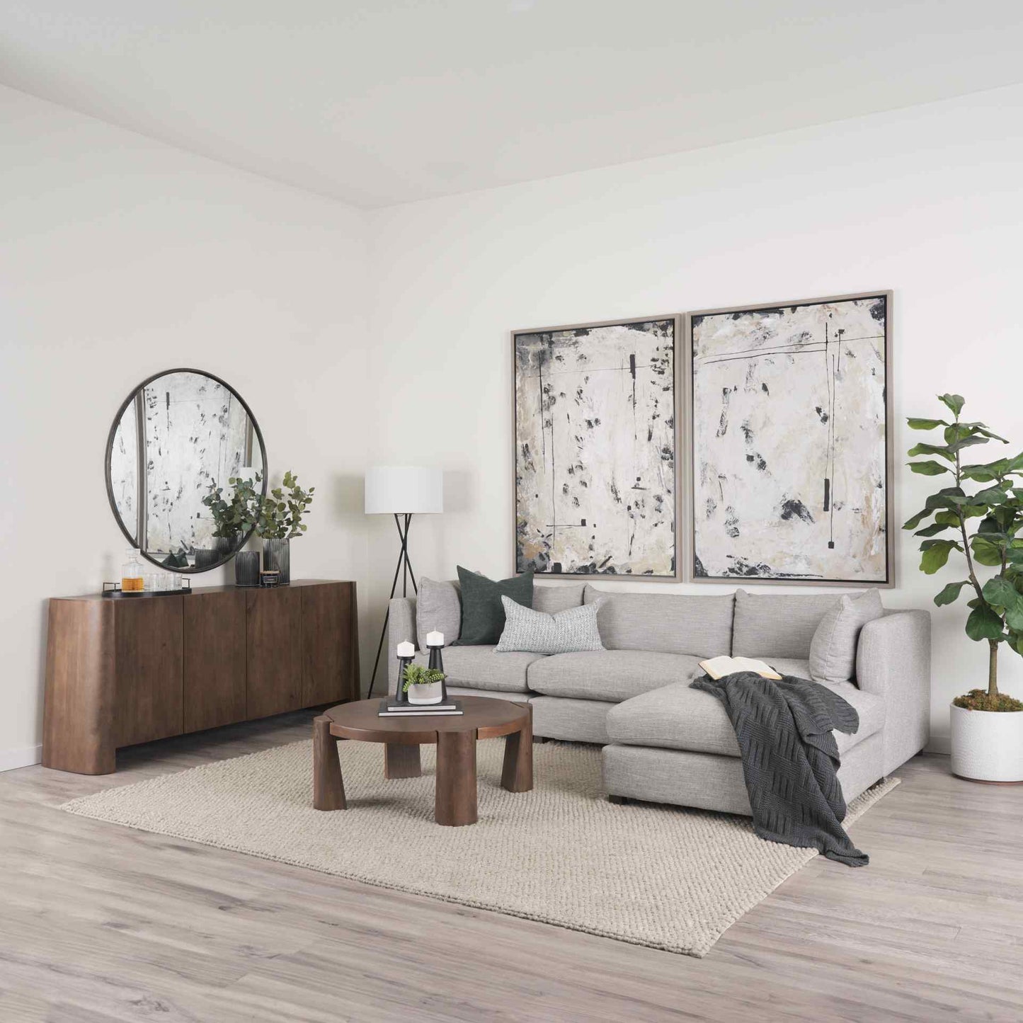 Mercana Tammar Wooden Round Coffee Table