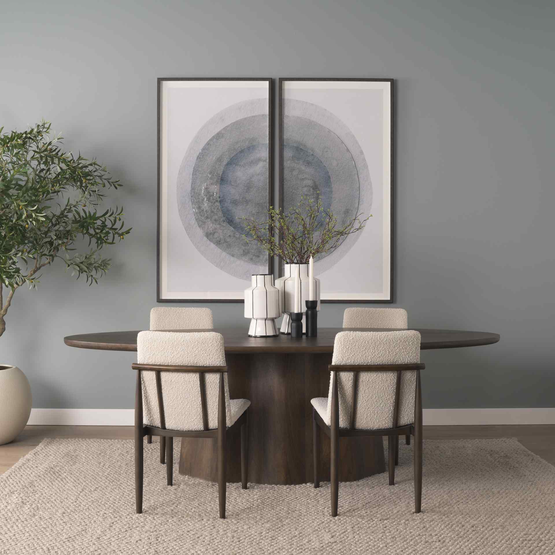 Mercana Jovani Wooden Oval Dining Table