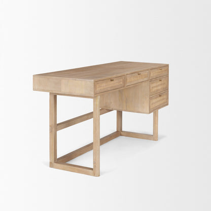 Grier Brown Solid Wooden Office Desk