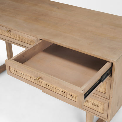 Grier Brown Solid Wooden Office Desk