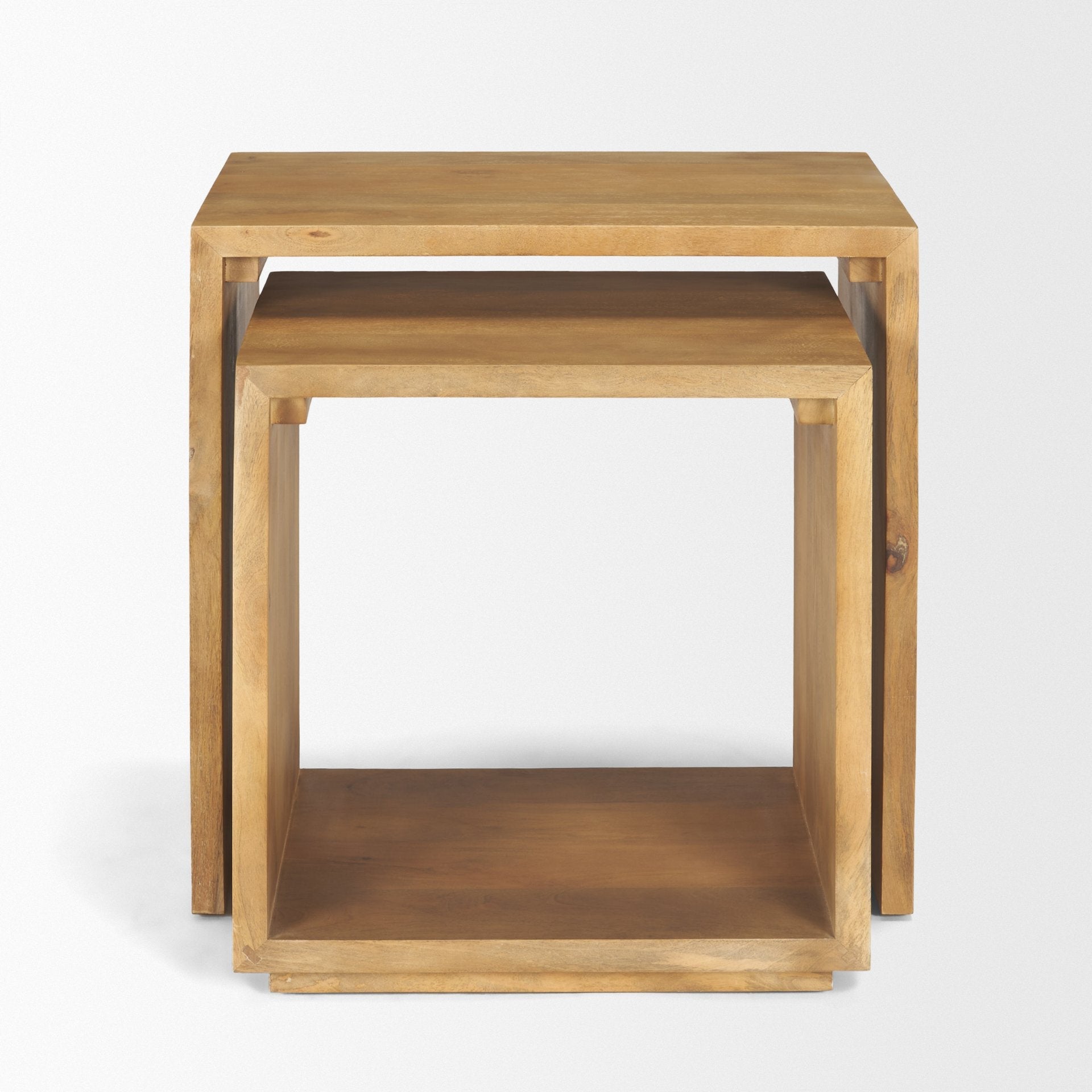 Mercana Alanna Wood Nesting Accent Table (Set of 2)