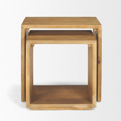 Mercana Alanna Wood Nesting Accent Table (Set of 2)
