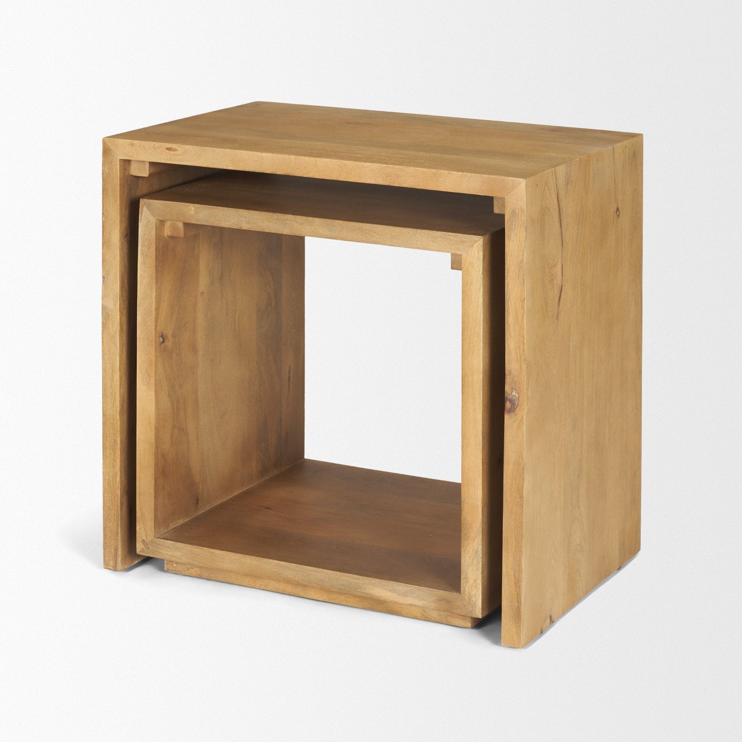 Mercana Alanna Wood Nesting Accent Table (Set of 2)