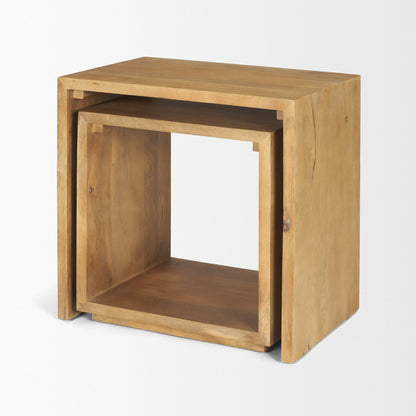 Mercana Alanna Wood Nesting Accent Table (Set of 2)