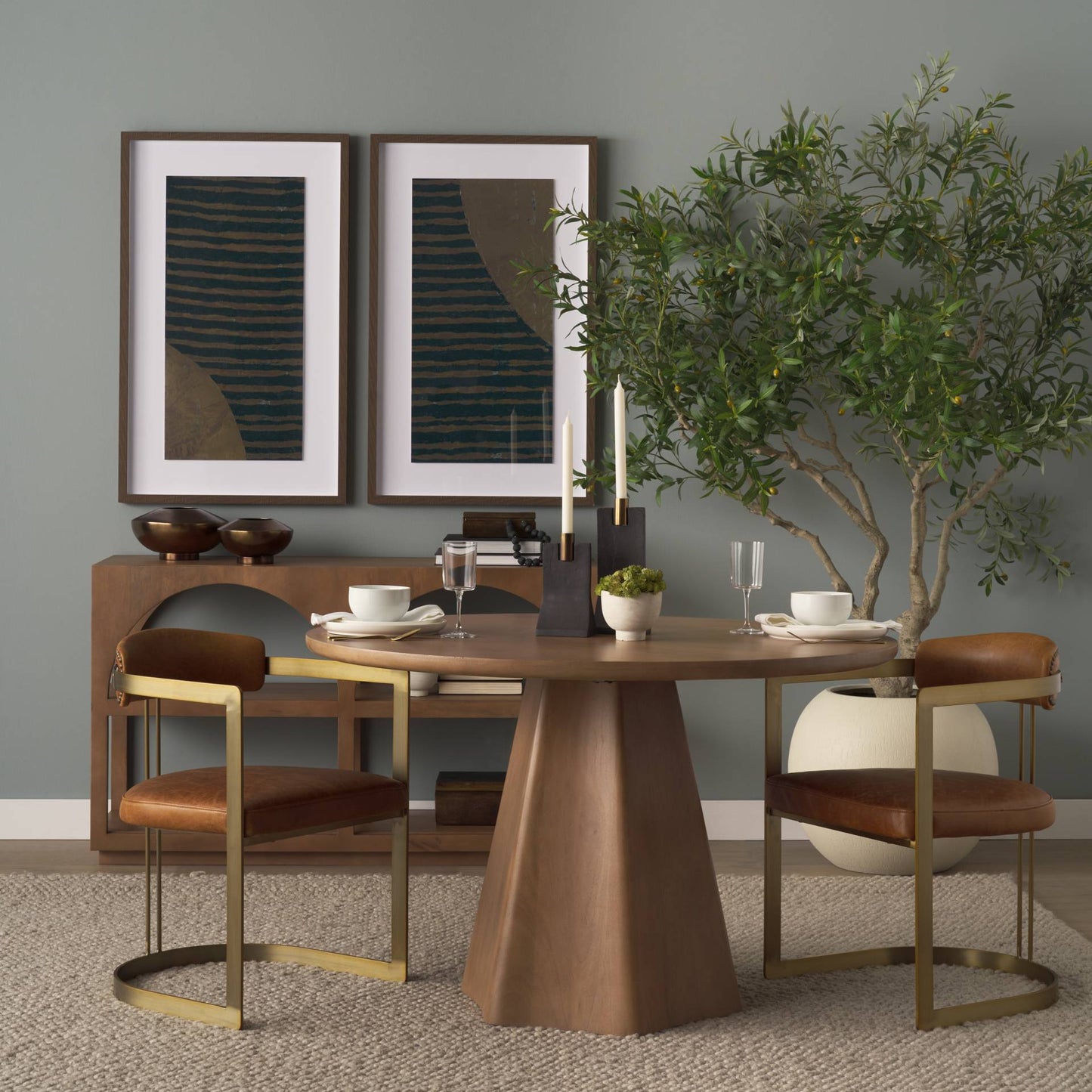 Jovani Wooden Round Dining Table