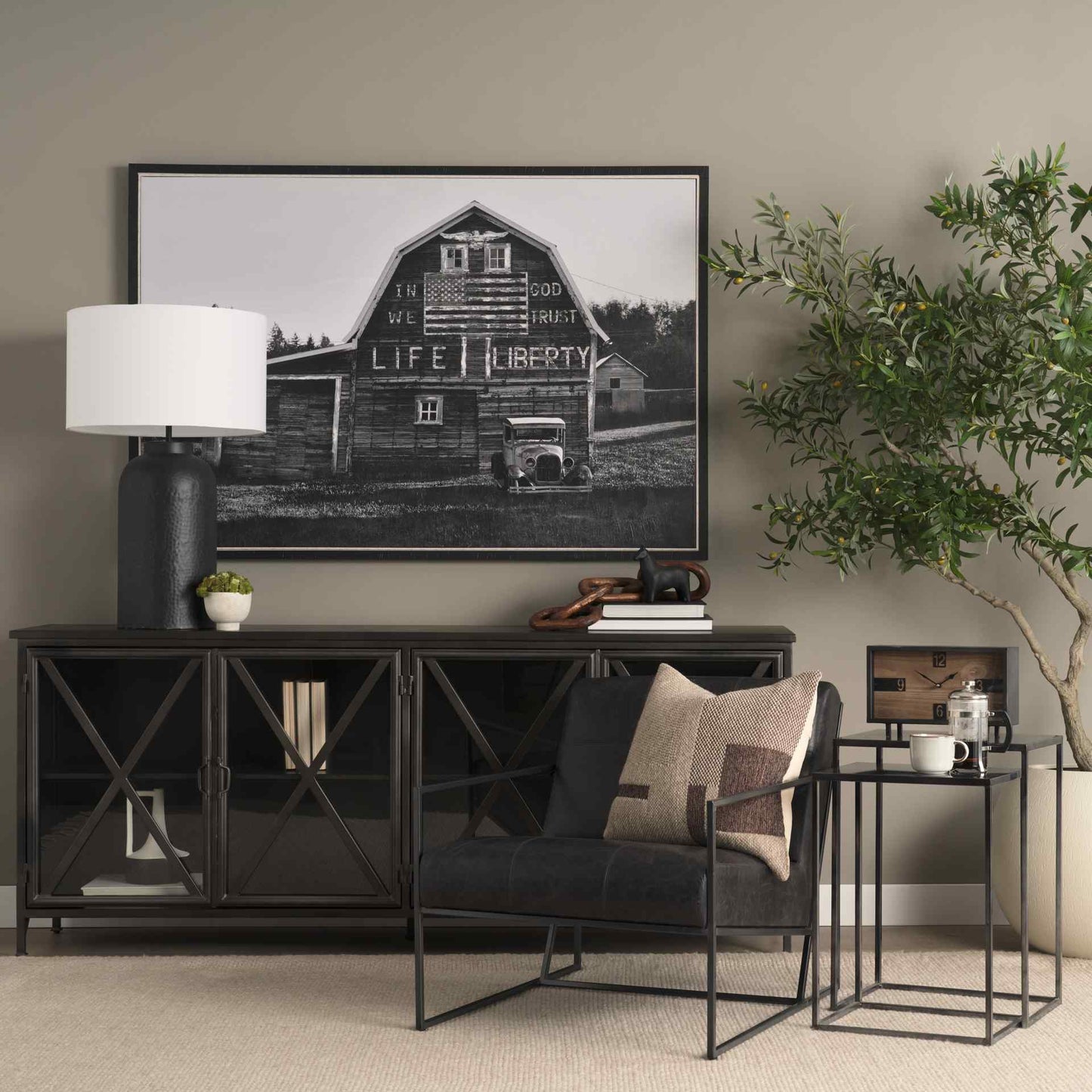 Stratton Genuine Leather Accent Chair