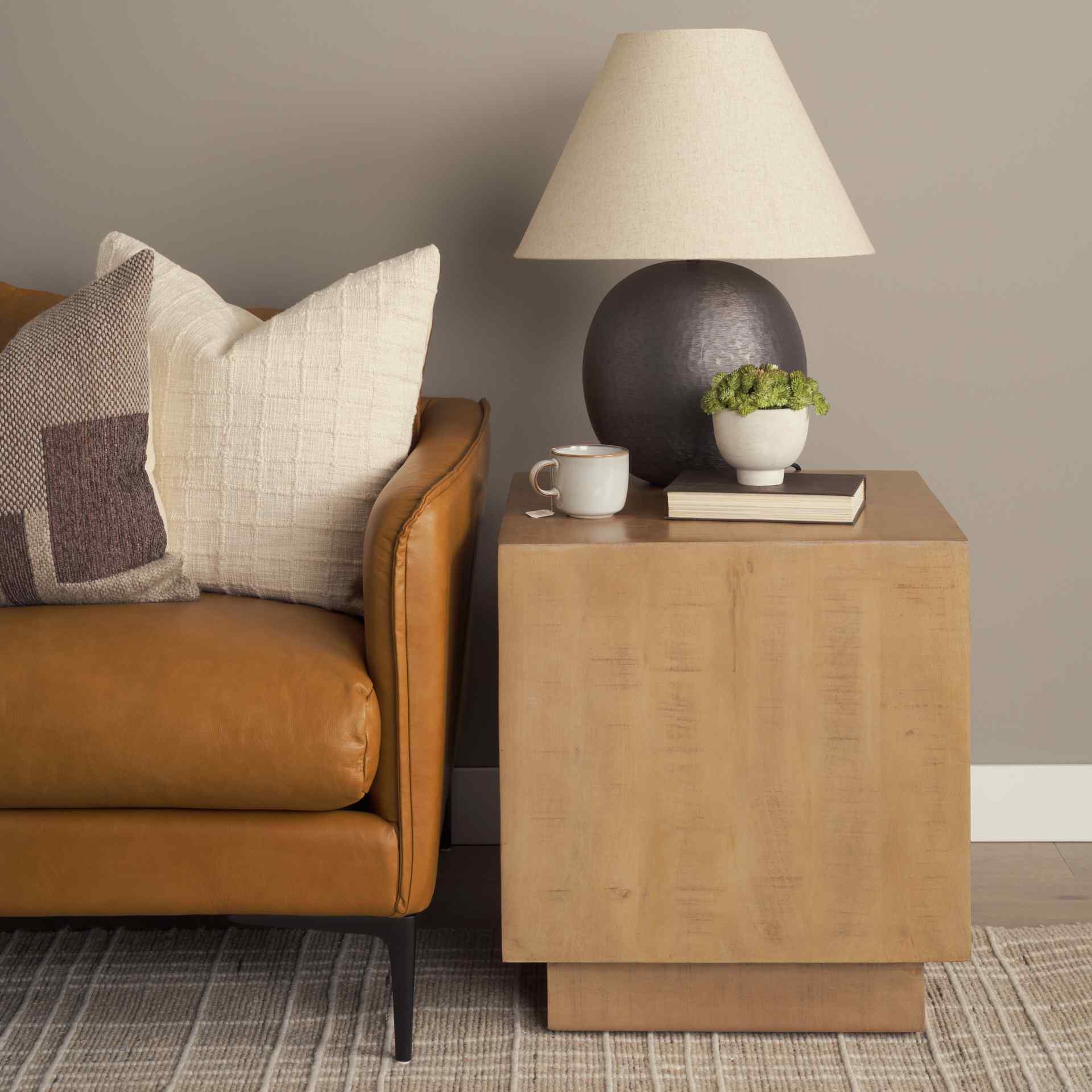 Mercana Hayden Wooden Square Side Table