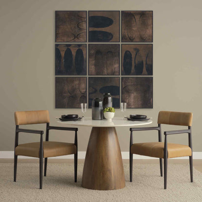 Mercana Toni Chestnut Leather Dining Chair (Set of 2)