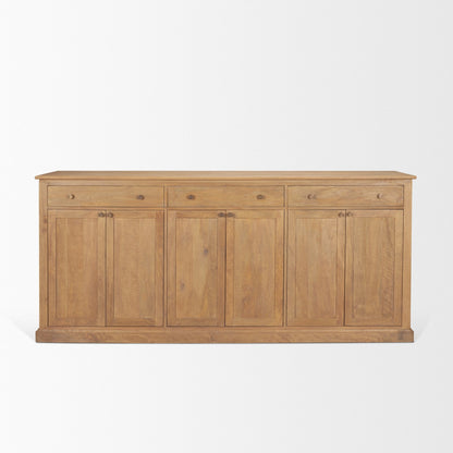 Mercana Braxton Three Drawers Wood Sideboard