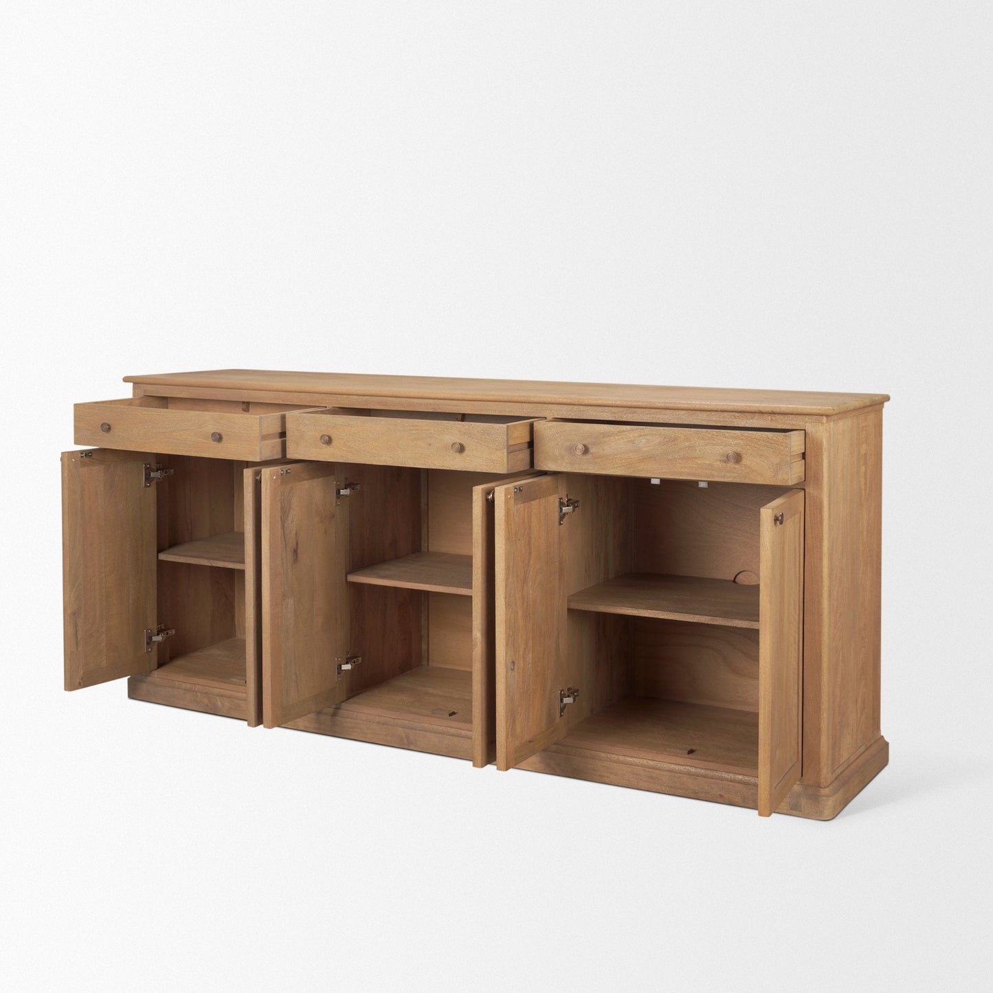 Mercana Braxton Three Drawers Wood Sideboard