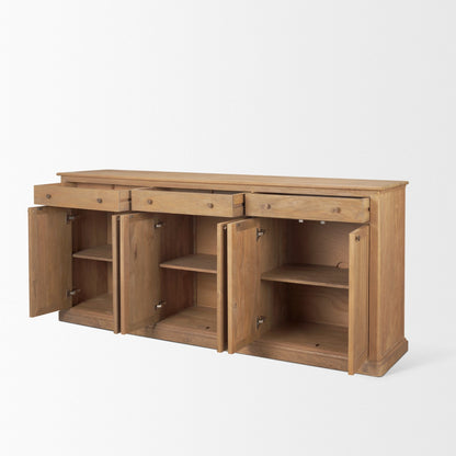 Mercana Braxton Three Drawers Wood Sideboard