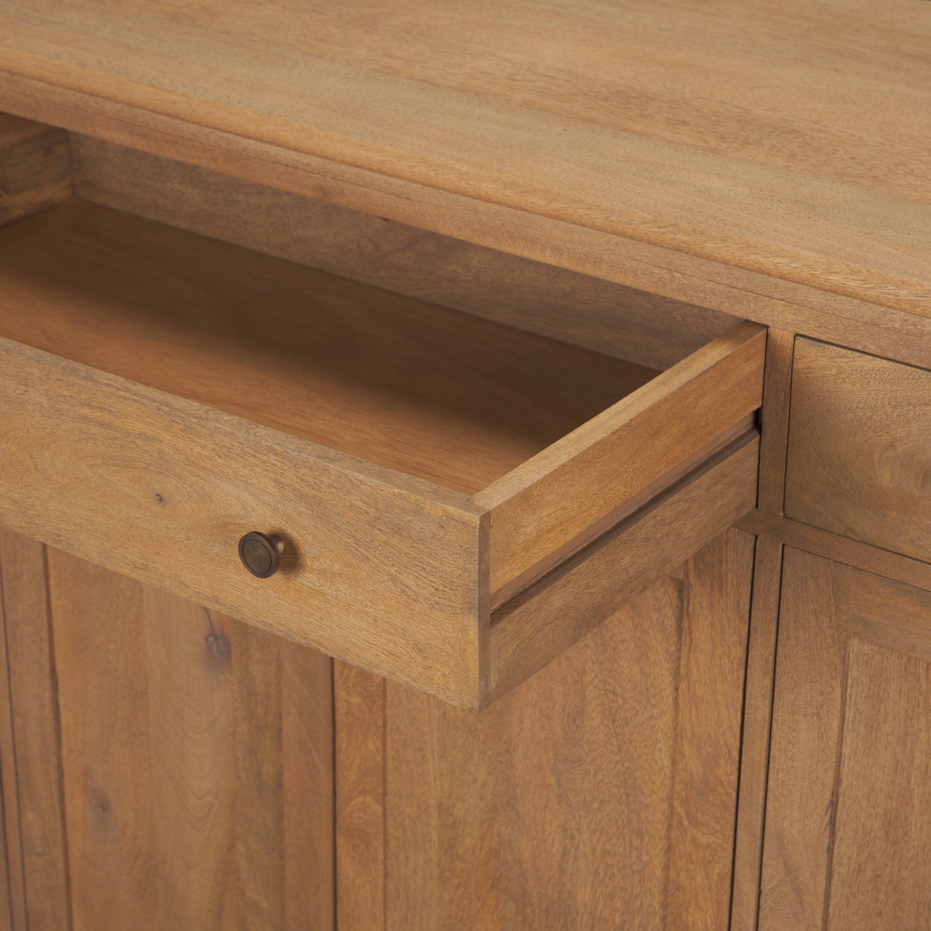 Mercana Braxton Three Drawers Wood Sideboard