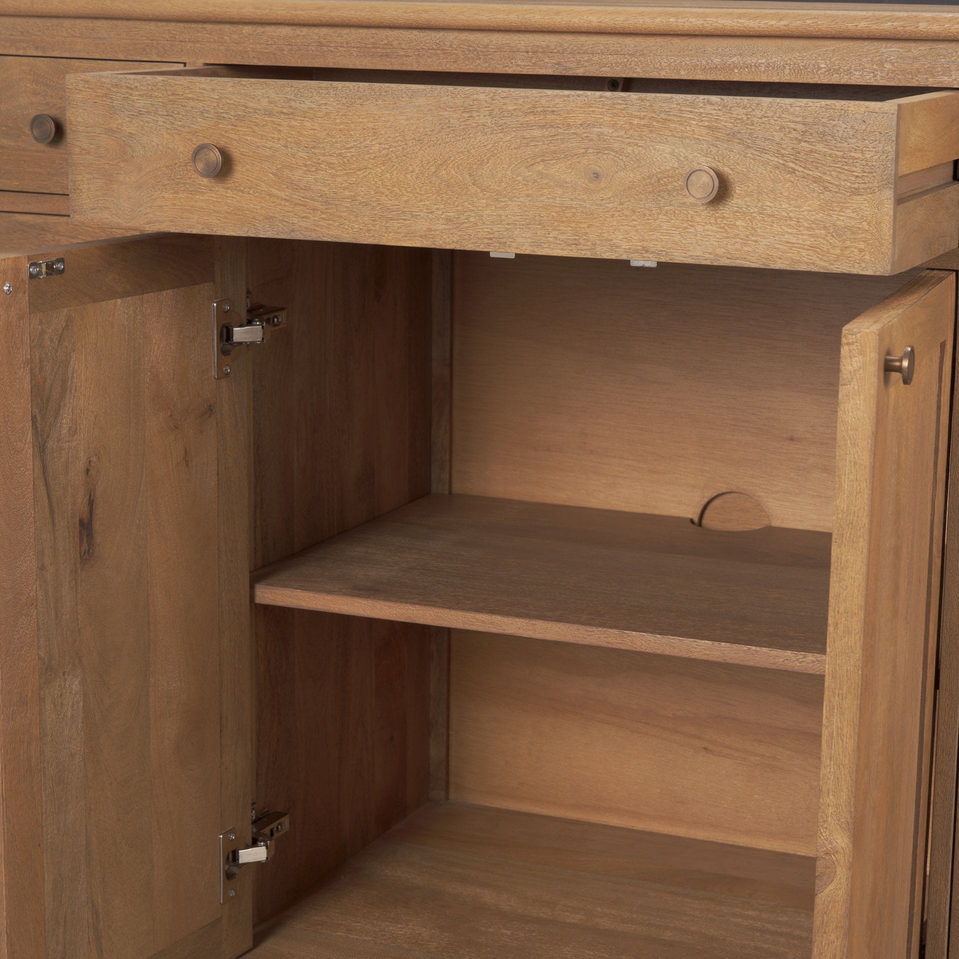 Mercana Braxton Three Drawers Wood Sideboard