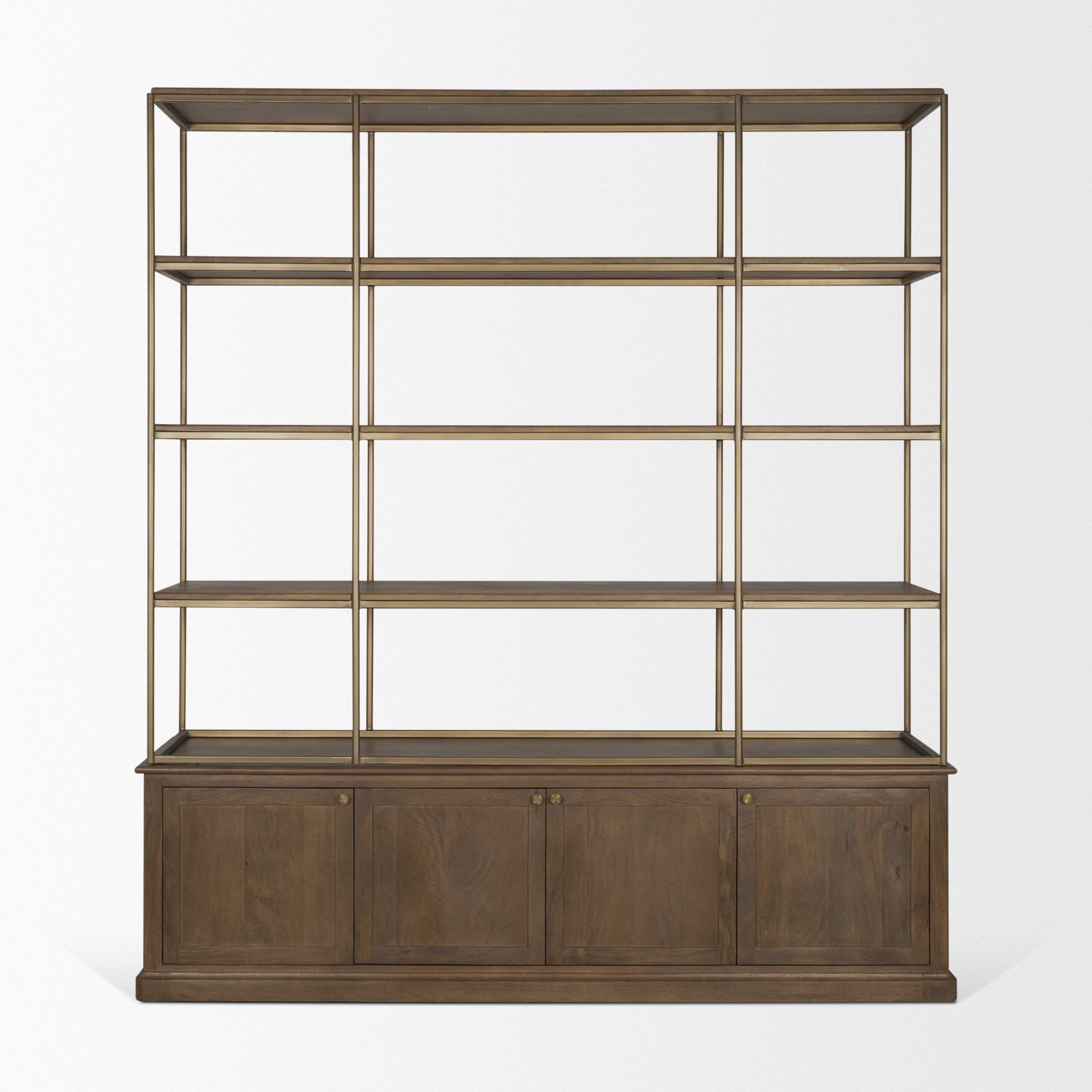 Mercana Braxton Metalic Gold Frame Shelving Unit