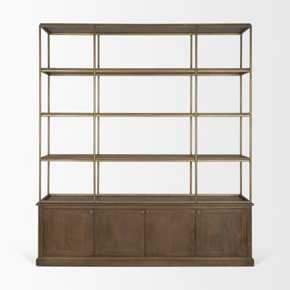 Mercana Braxton Metalic Gold Frame Shelving Unit