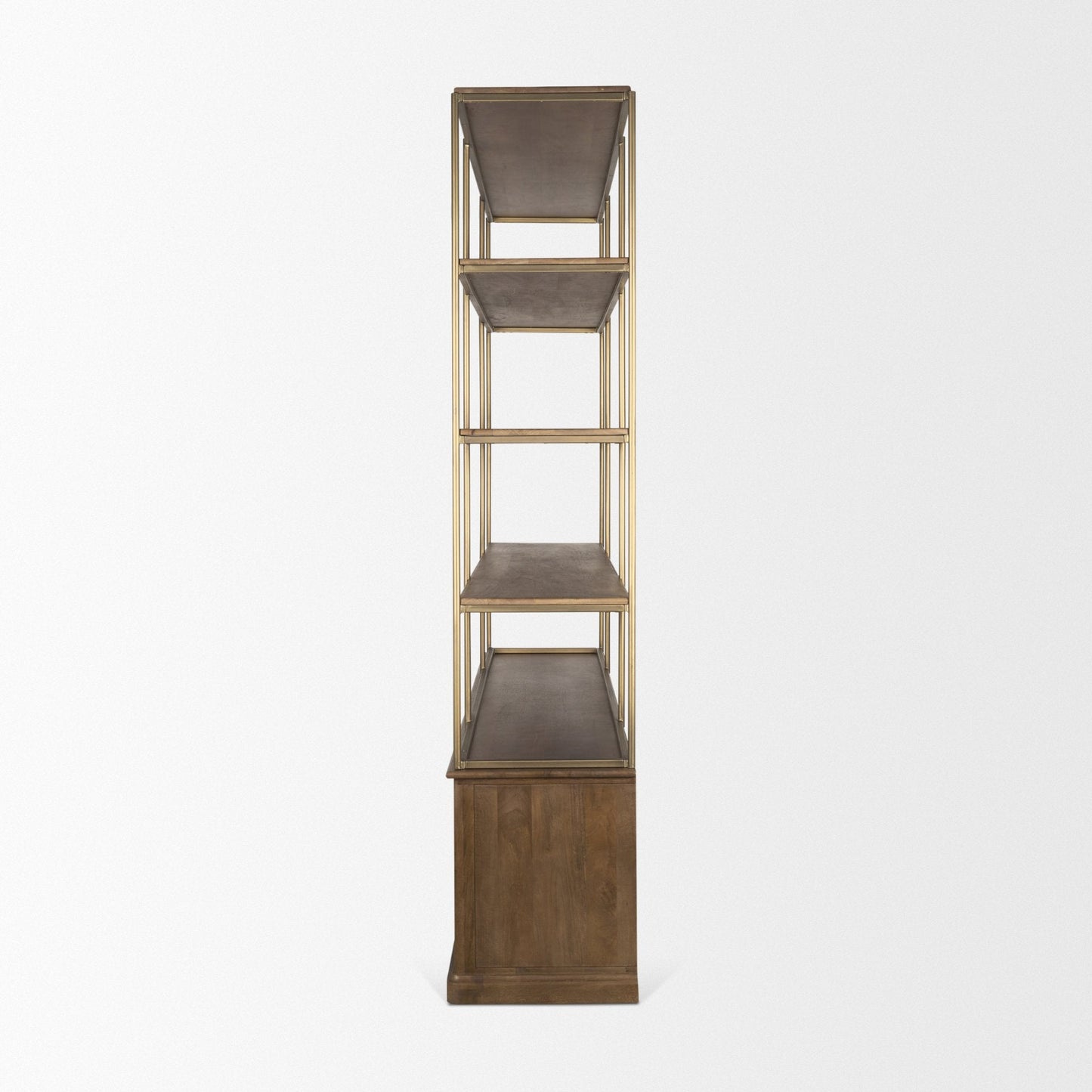 Mercana Braxton Metalic Gold Frame Shelving Unit