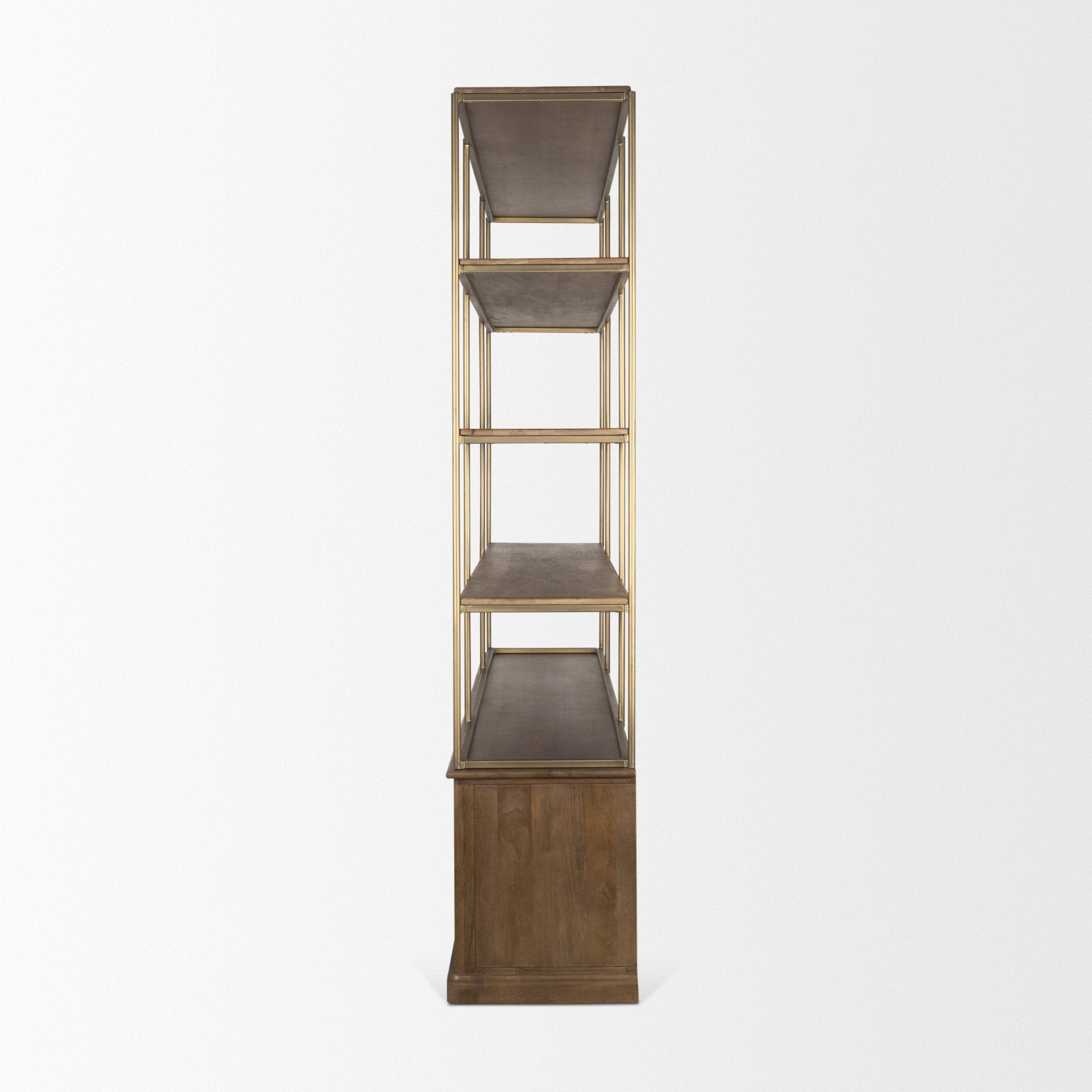 Mercana Braxton Metalic Gold Frame Shelving Unit