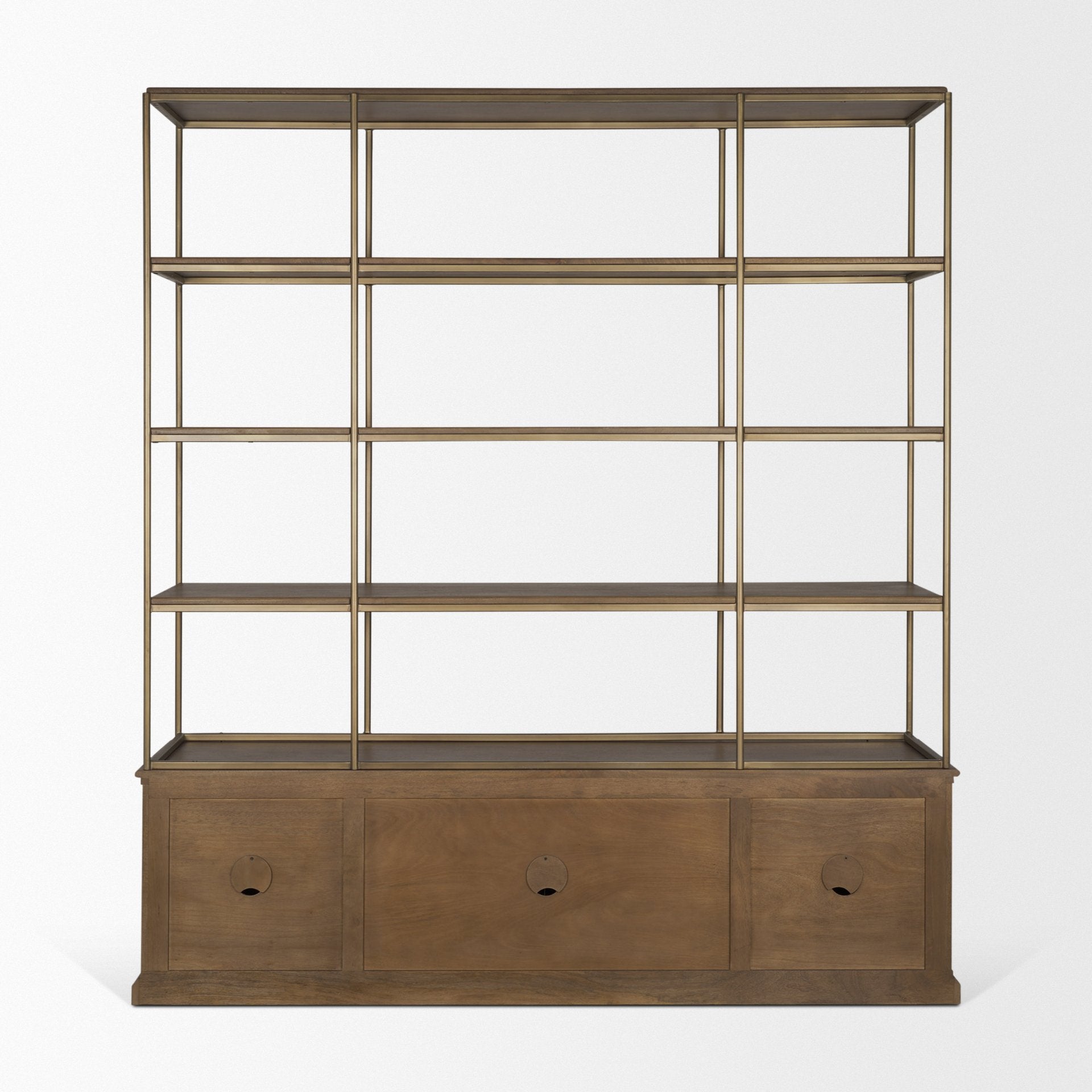 Mercana Braxton Metalic Gold Frame Shelving Unit