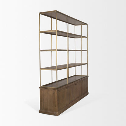 Mercana Braxton Metalic Gold Frame Shelving Unit